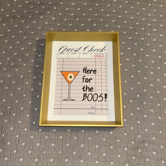 Other - Gold Framed Halloween Wall Art